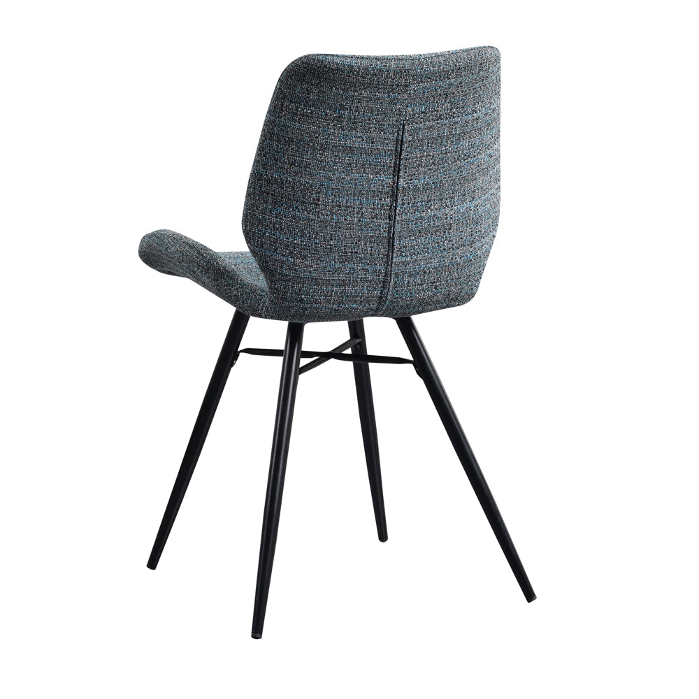 Stoel Barron blauw chenille
