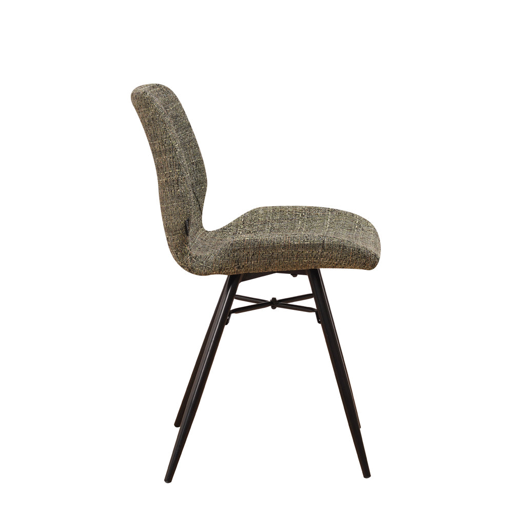 Stoel Barron groen chenille