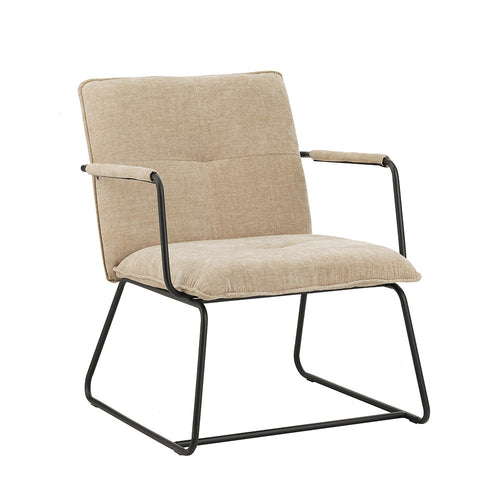 Fauteuil Bilbao in beige chenille