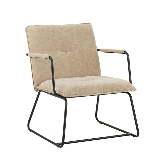 Fauteuil Bilbao in beige chenille
