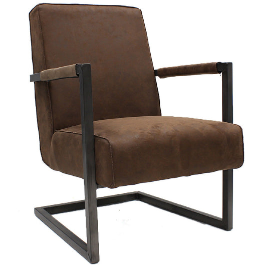 Leunstoel Tyler bruin eco