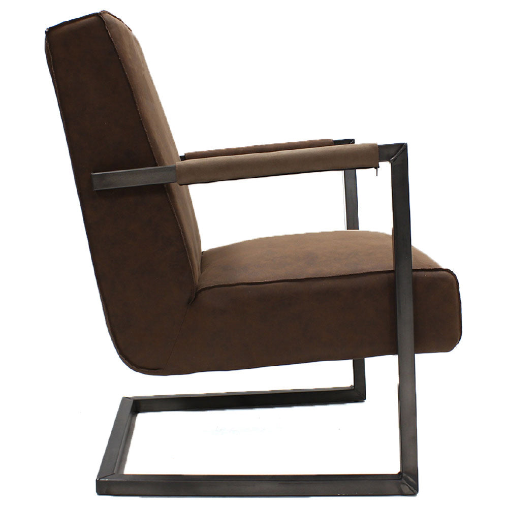 Leunstoel Tyler bruin eco
