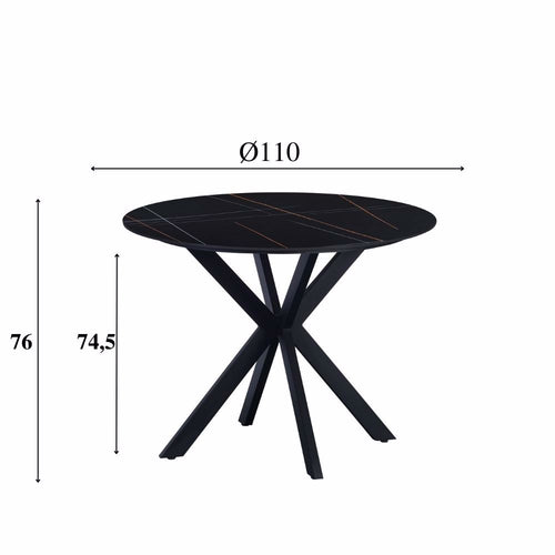 Eettafel Guus 110 zwart