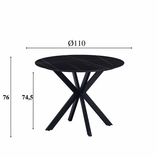 Eettafel Guus 110 zwart
