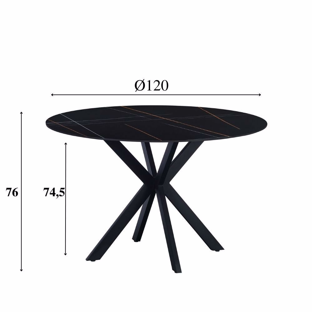 Eettafel Guus 120 zwart