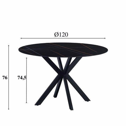 Eettafel Guus 120 zwart