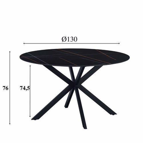Eettafel Guus 130 zwart
