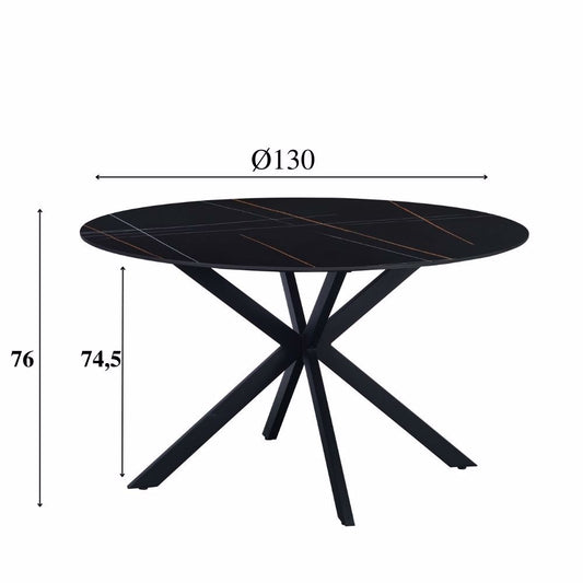 Eettafel Guus 130 zwart