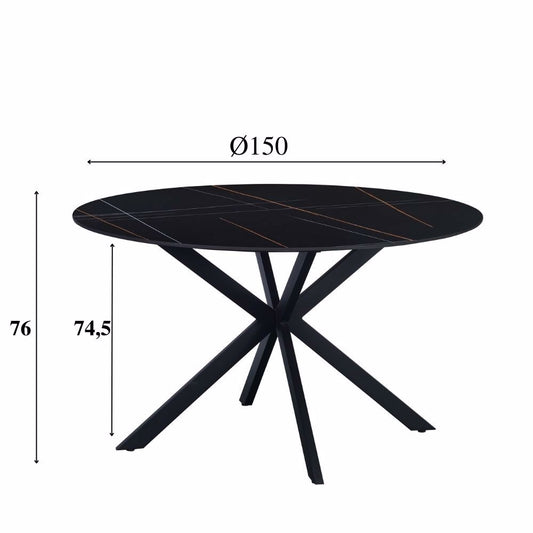 Eettafel Guus 150 zwart