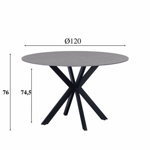 Eettafel Guus 120 grijs
