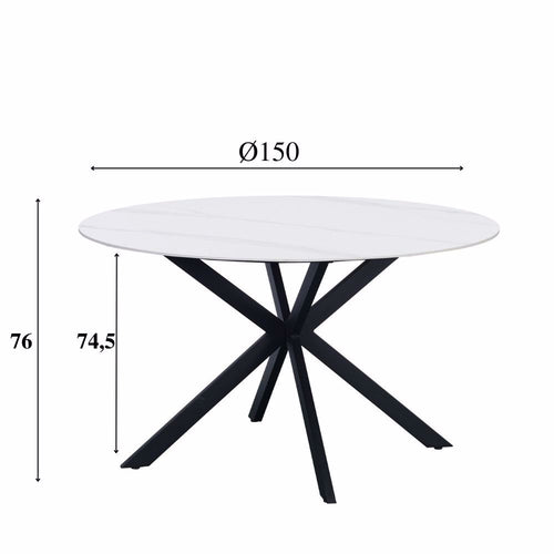 Eettafel Guus 150 wit