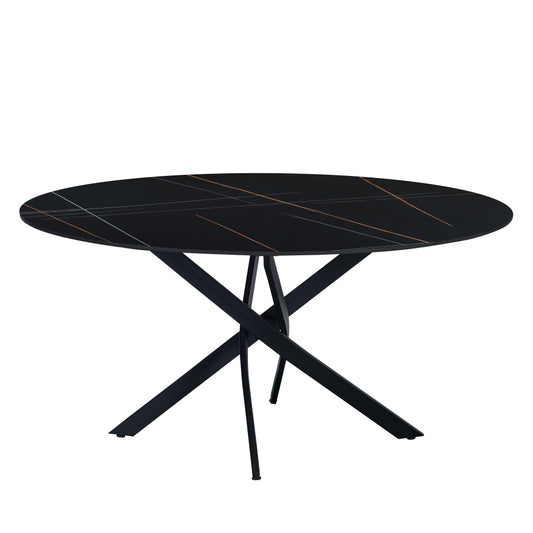 Eettafel Dean 130 cm zwart