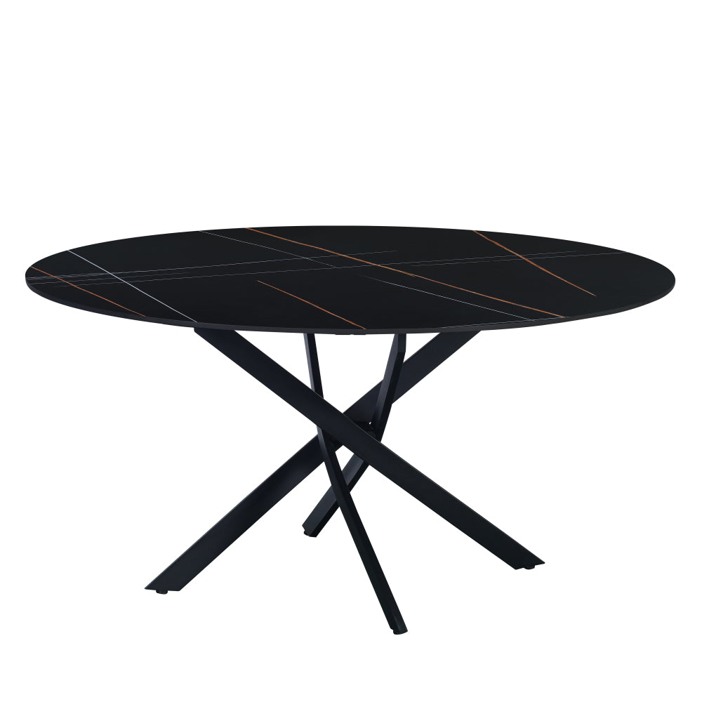 Eettafel Dean 130 cm zwart