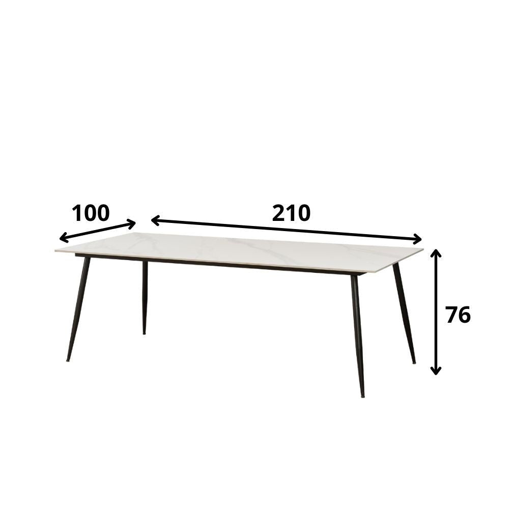 Eettafel Teun 210x100 wit